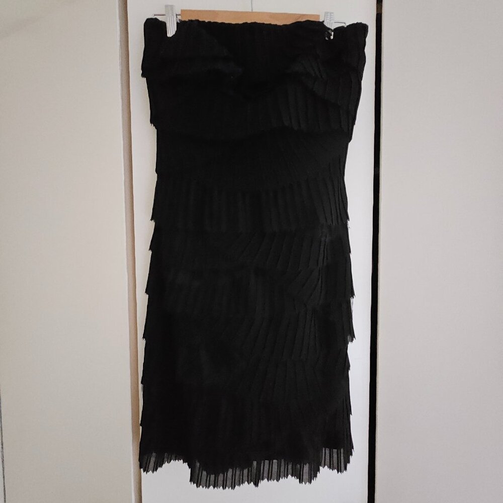 Tadashi Shoji Black Strapless Cocktail Dress Size 8